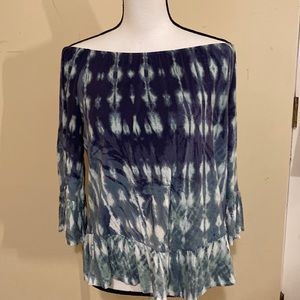 ❤️Style & Co top on/odd shoulder - great tie dye colors ! Excellent condit…